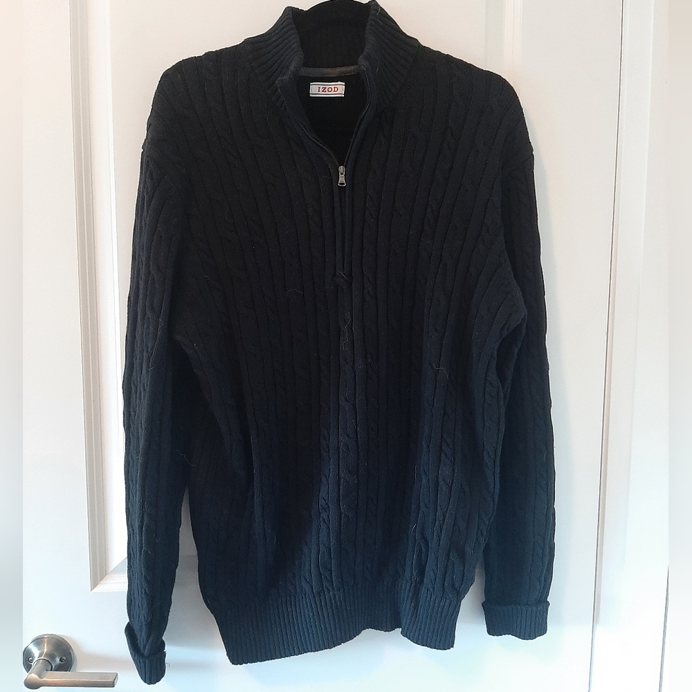 IZOD Cable Knit Quarter Zip Sweater